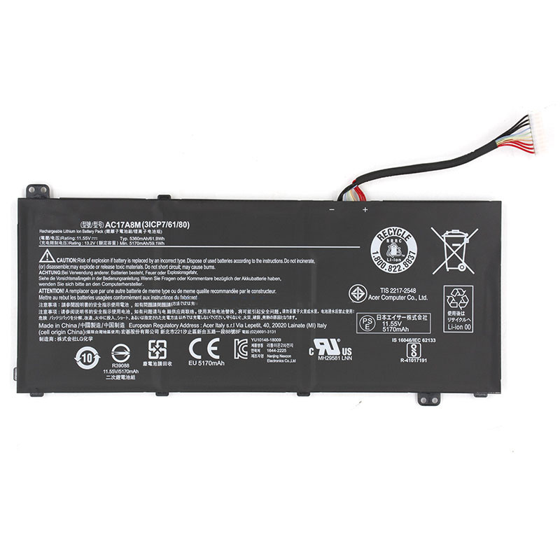 5360mAh 61.9Wh Battery Acer 3ICP7/61/80