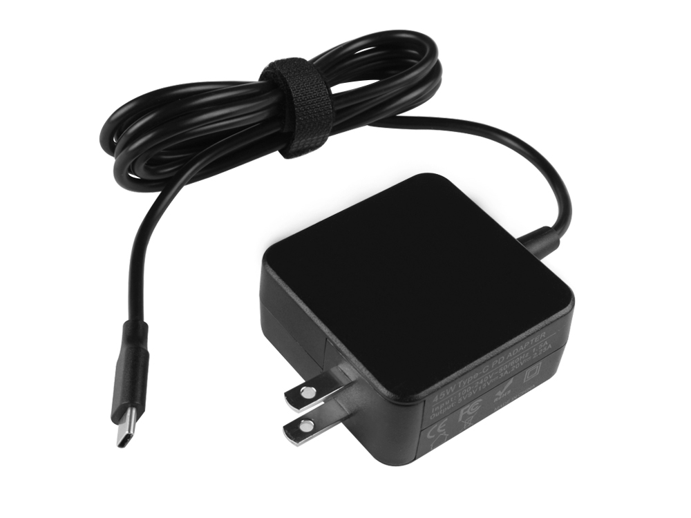 45W USB-C Dell 00RVR9 04RYWW 0C036Y 0RVR9 Charger AC Adapter + Cord