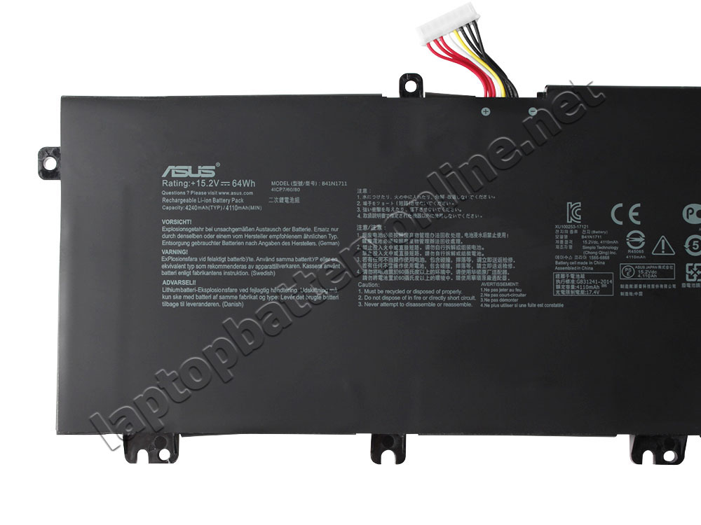 Original Battery Asus ZX63VD ZX73VM 64Wh - Click Image to Close