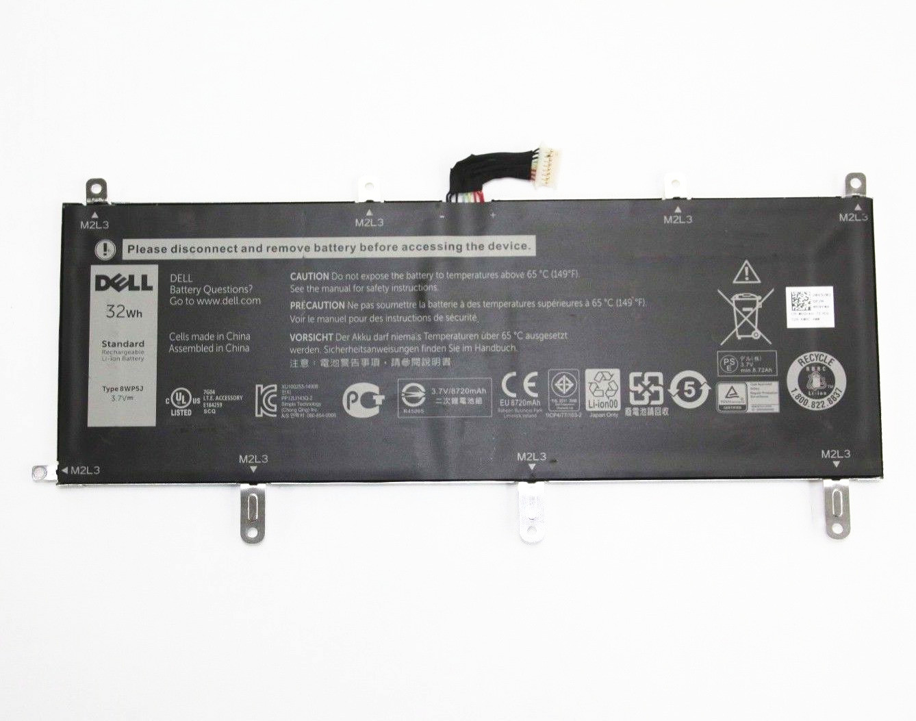 Original Battery Dell 69Y4H JKHC1 8720mAh 32Wh