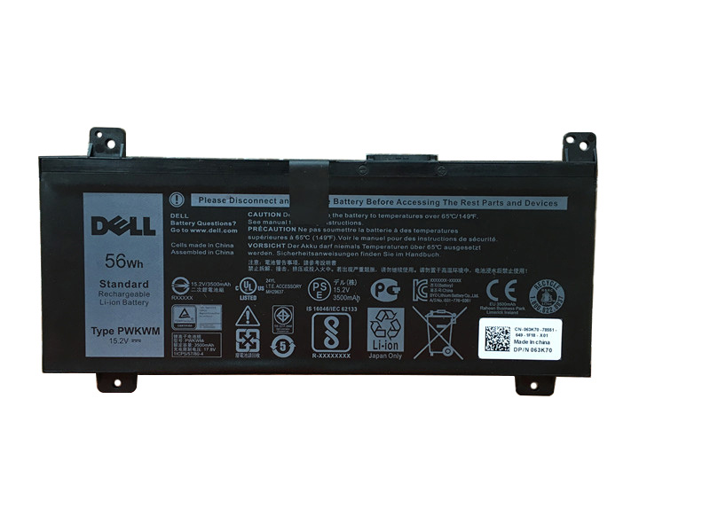 Original 56Wh 4 Cell Dell 63K70 Battery