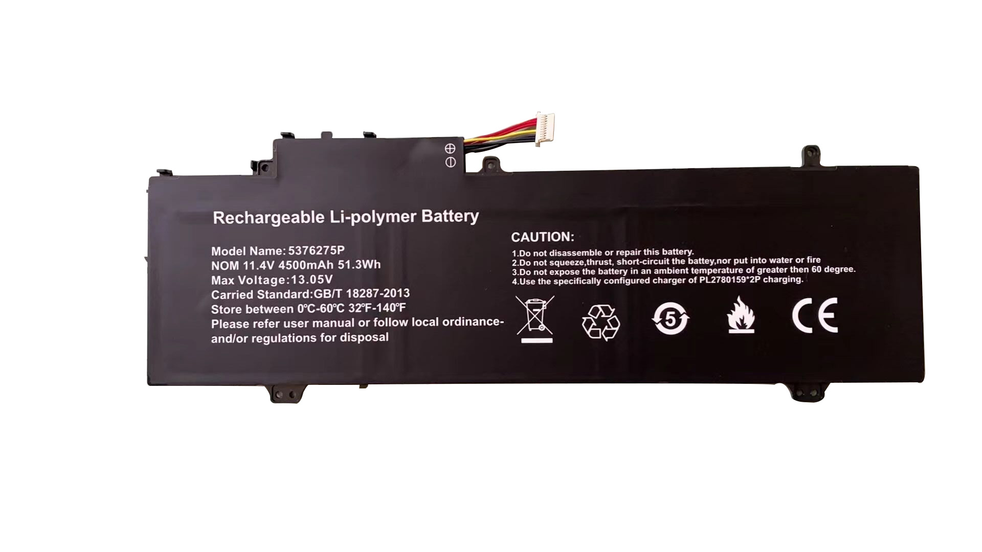 Battery Gateway 5375275P 4500mAh 51.3Wh