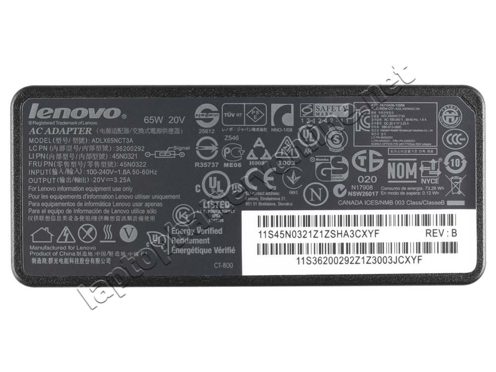 Original 65W Lenovo Thinkpad E531 6885-9FV AC Adapter Charger Power Cord - Click Image to Close