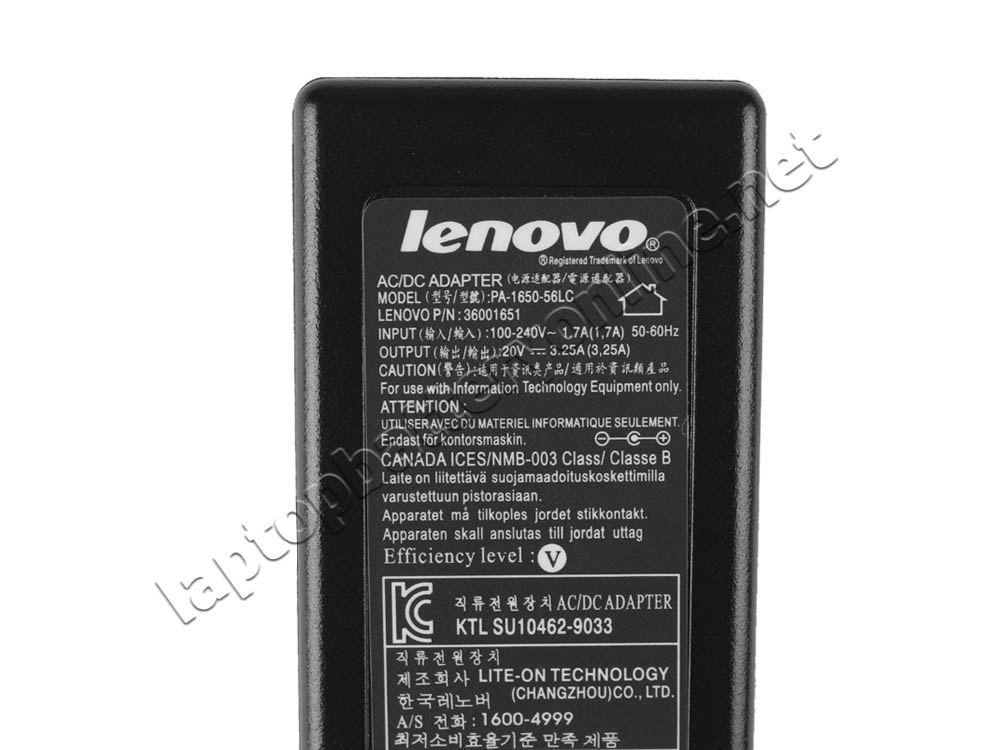 Original 65W Lenovo IdeaPad V480s Y485 AC Adapter Charger - Click Image to Close