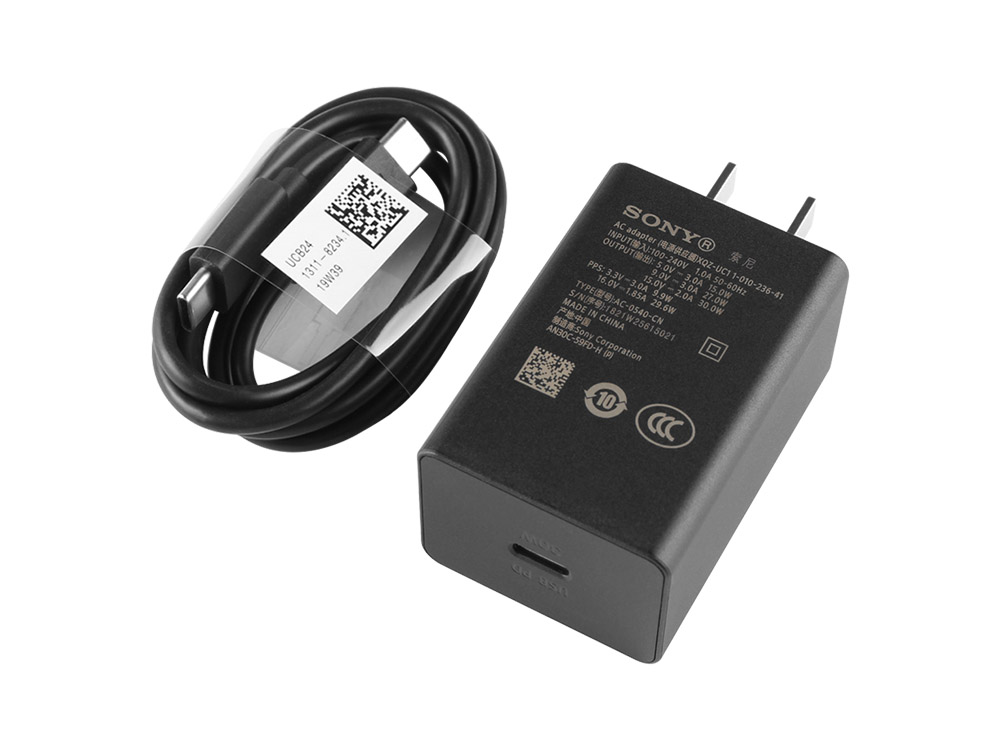 Original 30W USB-C to USB-C Fast Charger Sony Xperia 10 III SOG04